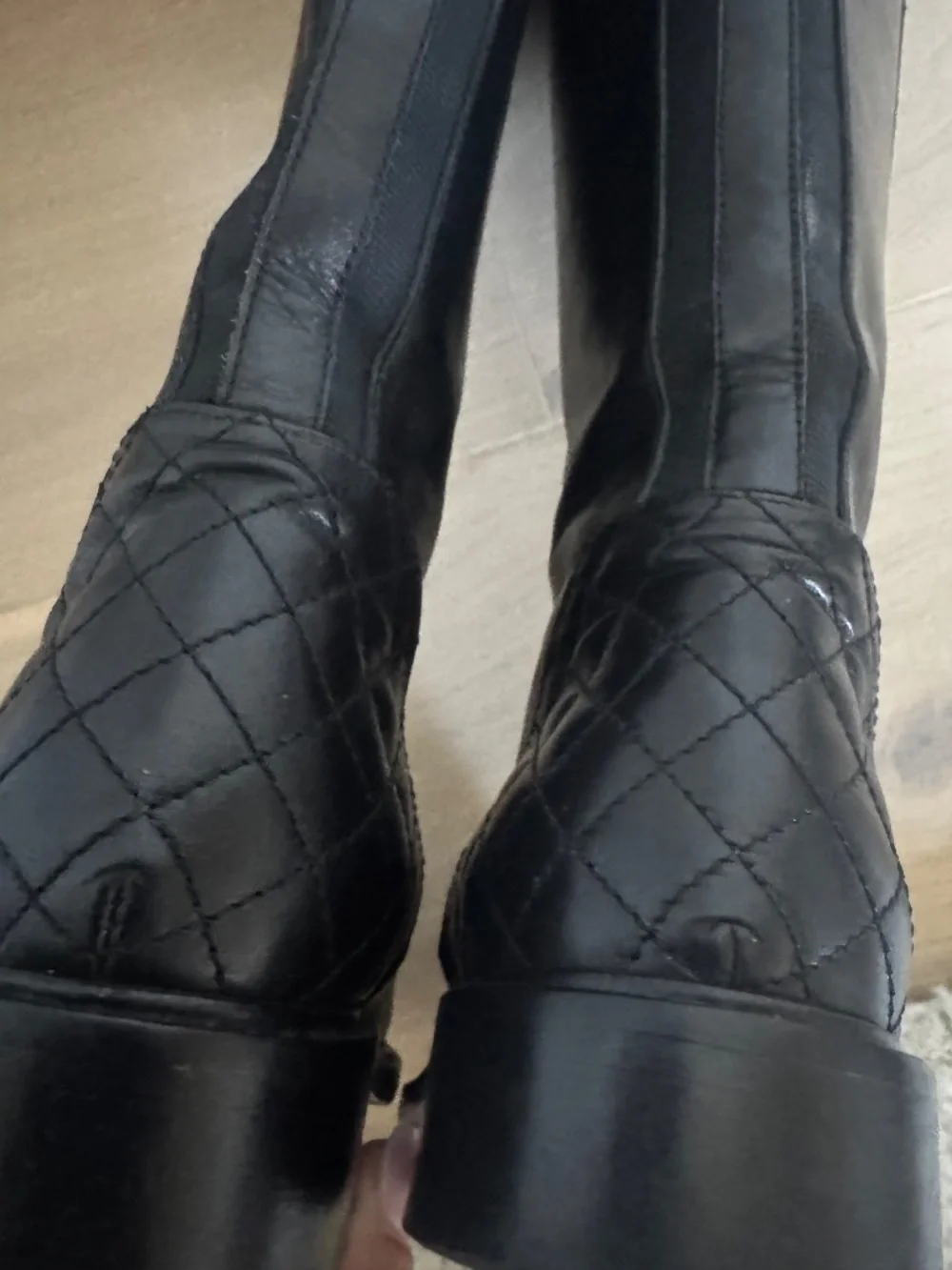 AQUAITALIA BLACK LEATHER RIDING BOOTS WOMENS SIZE 6